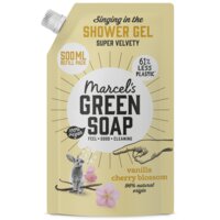 Marcel's Green Soap Shower gel vanilla cherry blossom refill