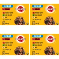 Pedigree Senior maaltijdzak in gelei multi 4-pack