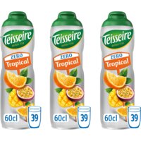 Teisseire Zero tropical siroop 3-pack