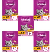 Whiskas Droogvoer 1+ Kip 5-pack