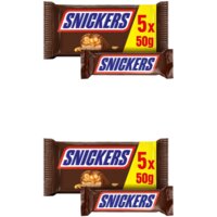 Snickers Chocolade reep 5-pack 2-pack