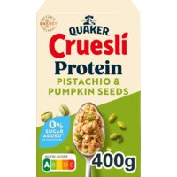 Quaker Cruesli proteine pistachio pumpkin seeds