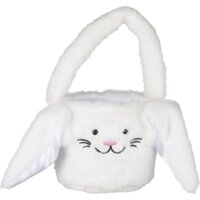 AH Pluche mandje wit