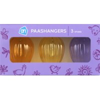 AH Paashangers glas set ribbel