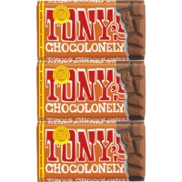 Tony's Chocolonely Reep melk karamel zeezout 3-pack