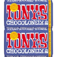 Tony's Chocolonely Reep donkere melk pretzel toffee 2-pack