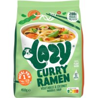 Lazy Curry ramen maaltijd
