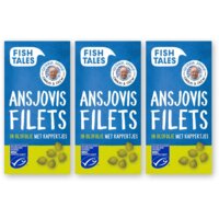 Fish Tales Ansjovisfilets met kappertjes 3-pack