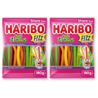 Haribo Soda straws f!zz zuur 2-pack