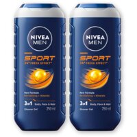 NIVEA Men sport fresh effect shower gel 2-pack