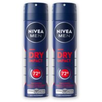 NIVEA Men dry impact deodorant spray 2-pack