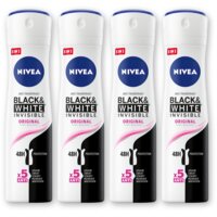 NIVEA Black & white org deodorant spray 4-pack