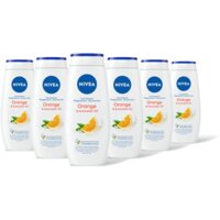 NIVEA Care shower orange & avocado oil 6-pack