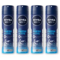 NIVEA Men fresh active deodorant spray 4-pack