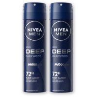 NIVEA Men deep black carbon anti-transp 2-pack