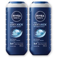 NIVEA Men cool kick shower gel 2-pack