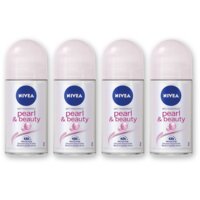 NIVEA Pearl & beauty deodorant roller 4-pack