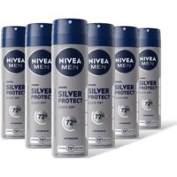 NIVEA Men silver protect deodorant spray 6-pck