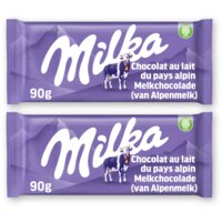 Milka Chocoladereep alpenmelk 2-pack