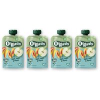 Organix Knijpfruit appel, perzik, mango 12m+ 4pk