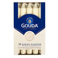 Gouda Kroonkaarsen ivoor 8 branduren